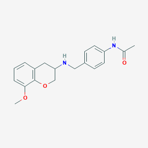 N-(4-{[(8-methoxy-3,4-dihydro-2H-chromen-3-yl)amino]methyl}phenyl)acetamide