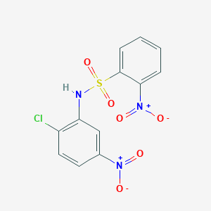molecular formula C12H8ClN3O6S B404892 N-(2-Chloro-5-nitrophenyl)-2-nitrobenzenesulfonamide 