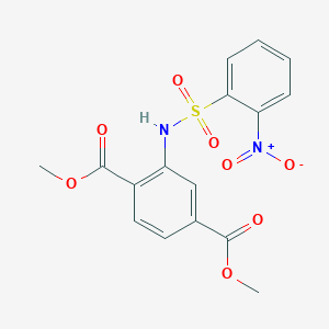 molecular formula C16H14N2O8S B404893 Dimethyl 2-{[(2-nitrophenyl)sulfonyl]amino}terephthalate 