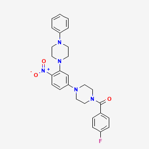 1-(4-fluorobenzoyl)-4-[4-nitro-3-(4-phenyl-1-piperazinyl)phenyl]piperazine