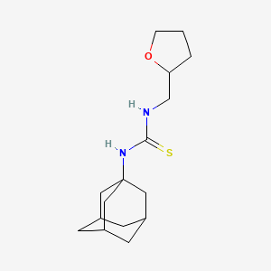 molecular formula C16H26N2OS B4048946 N-1-金刚烷基-N'-(四氢-2-呋喃基甲基)硫脲 