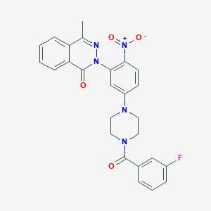 molecular formula C26H22FN5O4 B4048950 2-(5-{4-[(3-fluorophenyl)carbonyl]piperazin-1-yl}-2-nitrophenyl)-4-methylphthalazin-1(2H)-one 