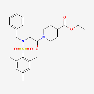 molecular formula C26H34N2O5S B4048971 1-[N-苄基-N-(间甲苯磺酰基)甘氨酰]-4-哌啶羧酸乙酯 