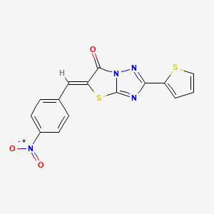 5-(4-nitrobenzylidene)-2-(2-thienyl)[1,3]thiazolo[3,2-b][1,2,4]triazol-6(5H)-one