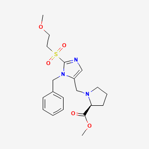 molecular formula C20H27N3O5S B4049006 methyl 1-({1-benzyl-2-[(2-methoxyethyl)sulfonyl]-1H-imidazol-5-yl}methyl)-L-prolinate 