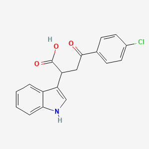 molecular formula C18H14ClNO3 B4049025 4-(4-氯苯基)-2-(1H-吲哚-3-基)-4-氧代丁酸 