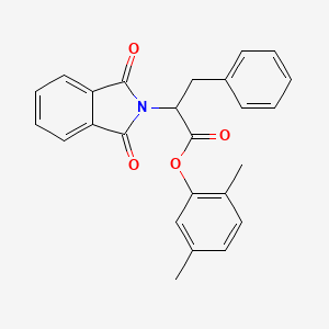 molecular formula C25H21NO4 B4049060 2,5-dimethylphenyl 2-(1,3-dioxo-1,3-dihydro-2H-isoindol-2-yl)-3-phenylpropanoate 