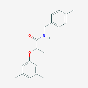 2-(3,5-dimethylphenoxy)-N-[(4-methylphenyl)methyl]propanamide