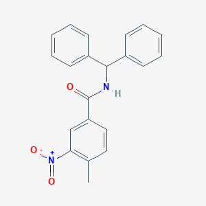 molecular formula C21H18N2O3 B404909 N-benzhydryl-4-methyl-3-nitrobenzamide CAS No. 329940-09-2