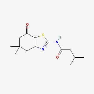 N-(5,5-dimethyl-7-oxo-4,5,6,7-tetrahydro-1,3-benzothiazol-2-yl)-3-methylbutanamide