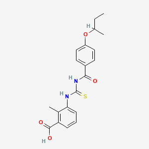 2-Methyl-3-[[[[4-(1-methylpropoxy)benzoyl ]amino]thioxomethyl ]amino]-benzoic acid