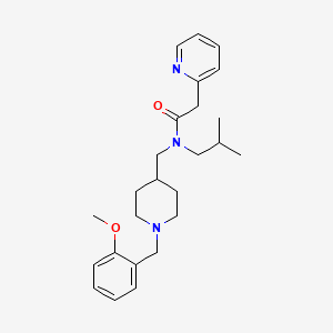 molecular formula C25H35N3O2 B4049116 N-异丁基-N-{[1-(2-甲氧基苄基)-4-哌啶基]甲基}-2-(2-吡啶基)乙酰胺 