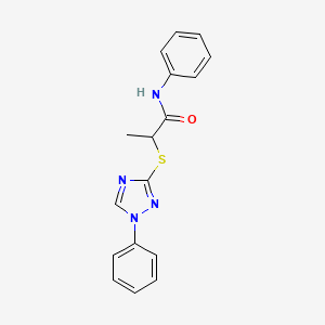 N~1~-PHENYL-2-[(1-PHENYL-1H-1,2,4-TRIAZOL-3-YL)SULFANYL]PROPANAMIDE