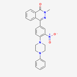 molecular formula C25H23N5O3 B4049158 2-METHYL-4-[3-NITRO-4-(4-PHENYLPIPERAZIN-1-YL)PHENYL]-1,2-DIHYDROPHTHALAZIN-1-ONE 