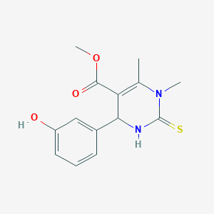 molecular formula C14H16N2O3S B4049159 methyl 4-(3-hydroxyphenyl)-1,6-dimethyl-2-thioxo-1,2,3,4-tetrahydro-5-pyrimidinecarboxylate 