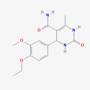 molecular formula C15H19N3O4 B4049167 4-(4-ethoxy-3-methoxyphenyl)-6-methyl-2-oxo-3,4-dihydro-1H-pyrimidine-5-carboxamide 