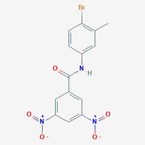 molecular formula C14H10BrN3O5 B404922 N-(4-bromo-3-methylphenyl)-3,5-dinitrobenzamide 