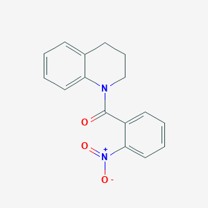 molecular formula C16H14N2O3 B404924 1-(2-Nitrobenzoyl)-1,2,3,4-tetrahydroquinoline 