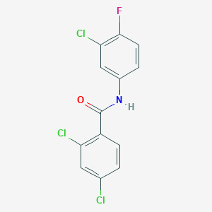 molecular formula C13H7Cl3FNO B404925 2,4-dichloro-N-(3-chloro-4-fluorophenyl)benzamide 