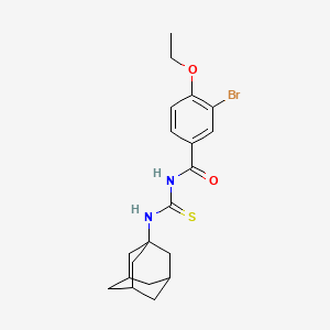 molecular formula C20H25BrN2O2S B4049281 N-[(1-adamantylamino)carbonothioyl]-3-bromo-4-ethoxybenzamide 