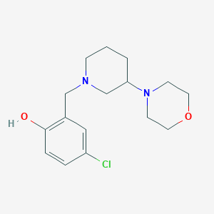 molecular formula C16H23ClN2O2 B4049292 4-chloro-2-{[3-(4-morpholinyl)-1-piperidinyl]methyl}phenol 