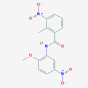 molecular formula C15H13N3O6 B404930 N-(2-methoxy-5-nitrophenyl)-2-methyl-3-nitrobenzamide 
