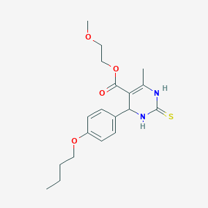 2-methoxyethyl 4-(4-butoxyphenyl)-6-methyl-2-thioxo-1,2,3,4-tetrahydro-5-pyrimidinecarboxylate