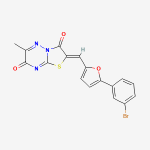 2-{[5-(3-bromophenyl)-2-furyl]methylene}-6-methyl-7H-[1,3]thiazolo[3,2-b][1,2,4]triazine-3,7(2H)-dione