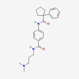 N-[3-(dimethylamino)propyl]-4-[(1-phenylcyclopentanecarbonyl)amino]benzamide