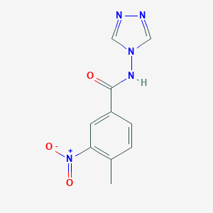 molecular formula C10H9N5O3 B404934 4-methyl-3-nitro-N-4H-1,2,4-triazol-4-ylbenzamide 