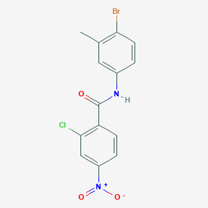 molecular formula C14H10BrClN2O3 B404935 N-(4-bromo-3-methylphenyl)-2-chloro-4-nitrobenzamide 