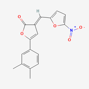 (3E)-5-(3,4-dimethylphenyl)-3-[(5-nitrofuran-2-yl)methylidene]furan-2-one