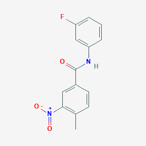 molecular formula C14H11FN2O3 B404936 N-(3-fluorophenyl)-4-methyl-3-nitrobenzamide 