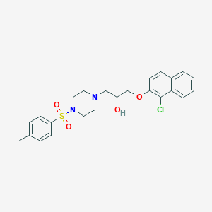 molecular formula C24H27ClN2O4S B4049421 1-((1-Chloronaphthalen-2-yl)oxy)-3-(4-tosylpiperazin-1-yl)propan-2-ol 