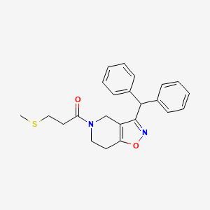 molecular formula C23H24N2O2S B4049426 3-(二苯甲基)-5-[3-(甲硫基)丙酰基]-4,5,6,7-四氢异恶唑并[4,5-c]吡啶 