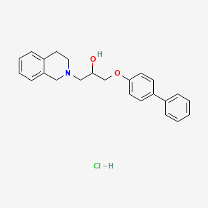 molecular formula C24H26ClNO2 B4049433 1-(3,4-dihydro-1H-isoquinolin-2-yl)-3-(4-phenylphenoxy)propan-2-ol;hydrochloride 