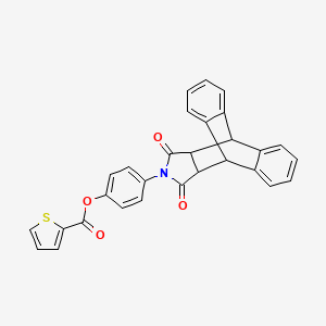 molecular formula C29H19NO4S B4049443 4-(16,18-Dioxo-17-azapentacyclo[6.6.5.0~2,7~.0~9,14~.0~15,19~]nonadeca-2,4,6,9,11,13-hexaen-17-yl)phenyl thiophene-2-carboxylate (non-preferred name) 