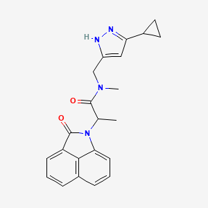 N-[(3-cyclopropyl-1H-pyrazol-5-yl)methyl]-N-methyl-2-(2-oxobenzo[cd]indol-1-yl)propanamide