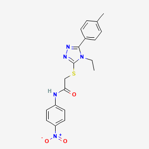 2-{[4-ethyl-5-(4-methylphenyl)-4H-1,2,4-triazol-3-yl]sulfanyl}-N-(4-nitrophenyl)acetamide