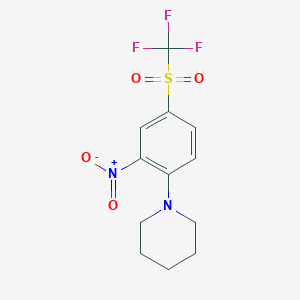 1-{2-nitro-4-[(trifluoromethyl)sulfonyl]phenyl}piperidine