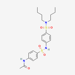 molecular formula C22H31N3O5S2 B4049479 N-{4-[({4-[(二丁氨基)磺酰基]苯基}氨基)磺酰基]苯基}乙酰胺 