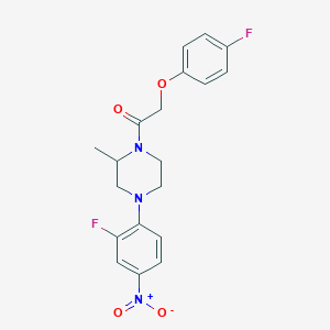 1-[4-(2-Fluoro-4-nitrophenyl)-2-methylpiperazin-1-yl]-2-(4-fluorophenoxy)ethanone