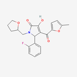 5-(2-Fluorophenyl)-3-hydroxy-4-(5-methylfuran-2-carbonyl)-1-((tetrahydrofuran-2-yl)methyl)-1H-pyrrol-2(5H)-one