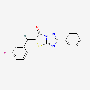 5-(3-fluorobenzylidene)-2-phenyl[1,3]thiazolo[3,2-b][1,2,4]triazol-6(5H)-one