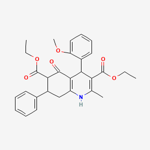 diethyl 4-(2-methoxyphenyl)-2-methyl-5-oxo-7-phenyl-1,4,5,6,7,8-hexahydro-3,6-quinolinedicarboxylate