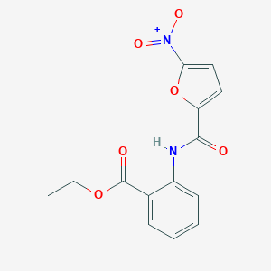 molecular formula C14H12N2O6 B404954 Ethyl 2-[(5-nitro-2-furoyl)amino]benzoate 