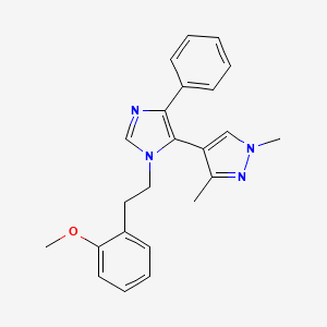 molecular formula C23H24N4O B4049552 4-{1-[2-(2-methoxyphenyl)ethyl]-4-phenyl-1H-imidazol-5-yl}-1,3-dimethyl-1H-pyrazole 