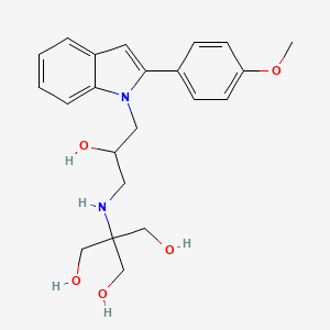 2-({2-hydroxy-3-[2-(4-methoxyphenyl)-1H-indol-1-yl]propyl}amino)-2-(hydroxymethyl)-1,3-propanediol