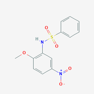 molecular formula C13H12N2O5S B404957 N-{5-nitro-2-methoxyphenyl}benzenesulfonamide 