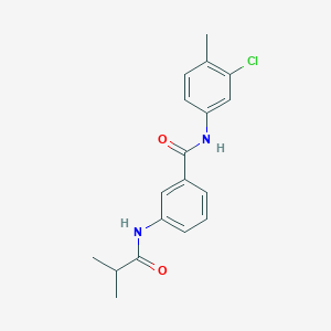 N-(3-CHLORO-4-METHYLPHENYL)-3-(2-METHYLPROPANAMIDO)BENZAMIDE